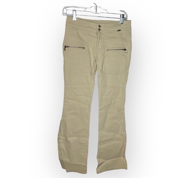 Guess Pants - Vintage Y2K Guess flare leg cargo pants 27 2000s light stretch beige lux low ris